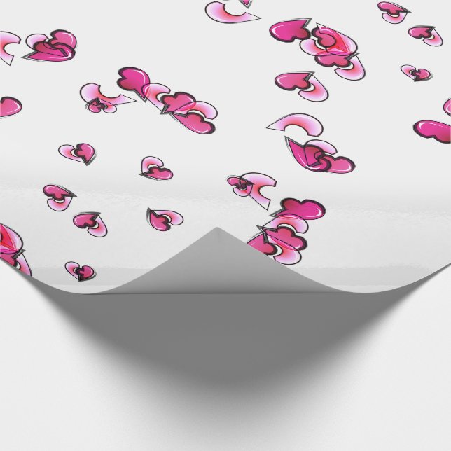 Kärlek Hearts Forever Wrapping Papper Presentpapper (Hörn)