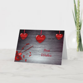 Kärlek Hearts Grattis Bröllop Card Kort