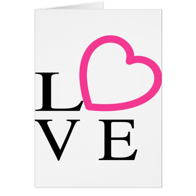 Kärlek Hearts Hälsningskort (Framsidan)