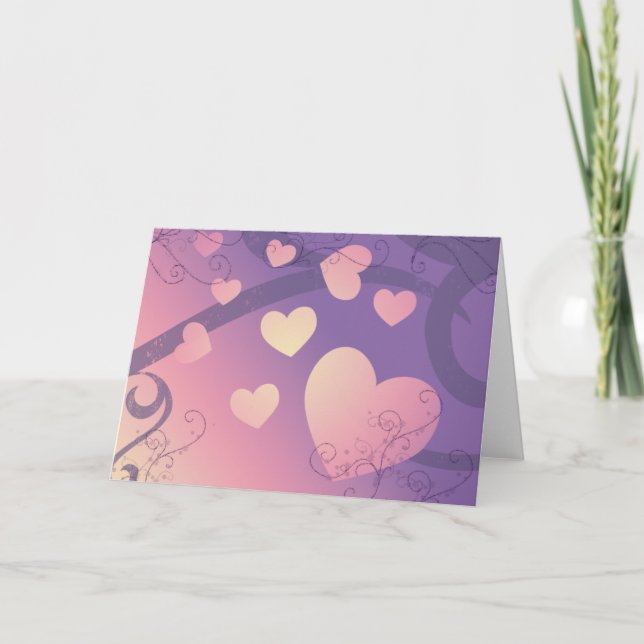 Kärlek Hearts Helgkort (Framsida)