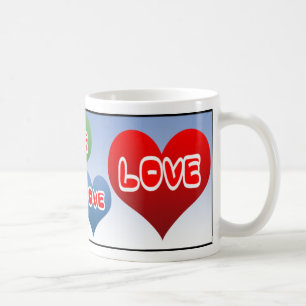 Kärlek Hearts Kaffemugg