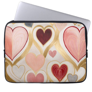 Kärlek Hearts Laptop Fodral