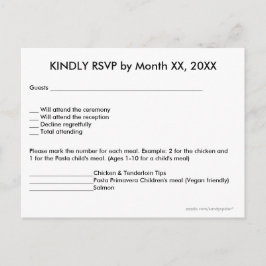 Kärlek Hearts & Lila Thistle OSA Menu vykort