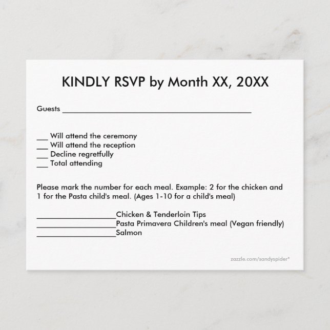 Kärlek Hearts & Lila Thistle OSA Menu vykort (Framsida)