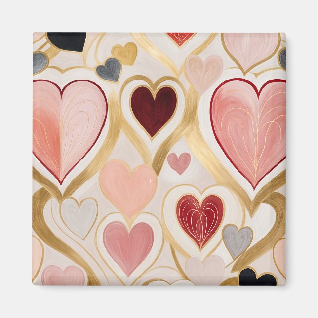 Kärlek Hearts Magnet (Framsidan)