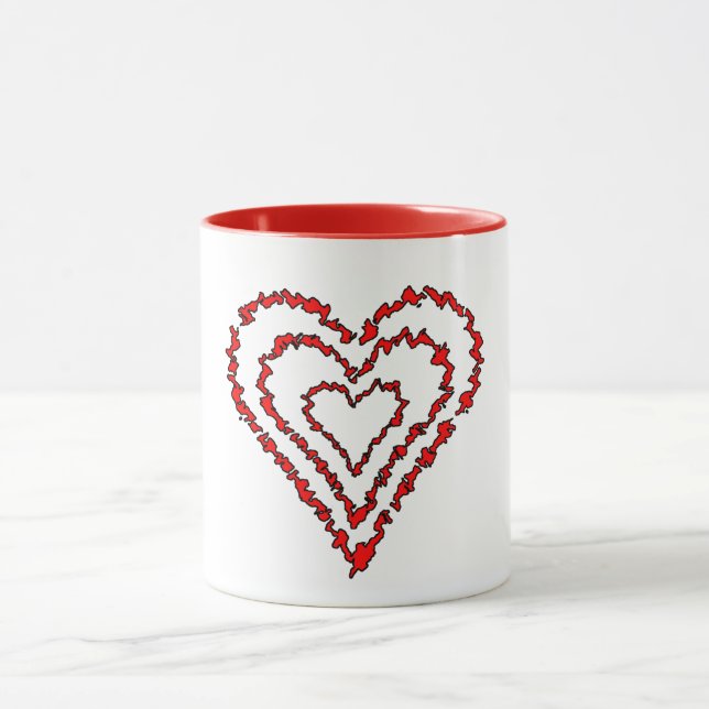 Kärlek Hearts Mugg (Center)