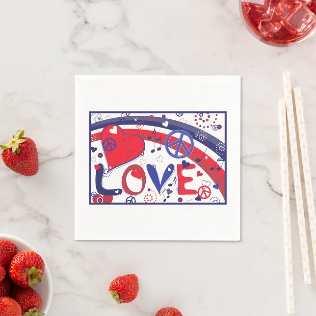 Kärlek Hearts och Musik noter Pappra blöjor Pappersservett (Skapare uppladdad)