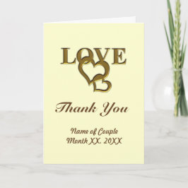 Kärlek Hearts och Röd ros Tack Greeting Card
