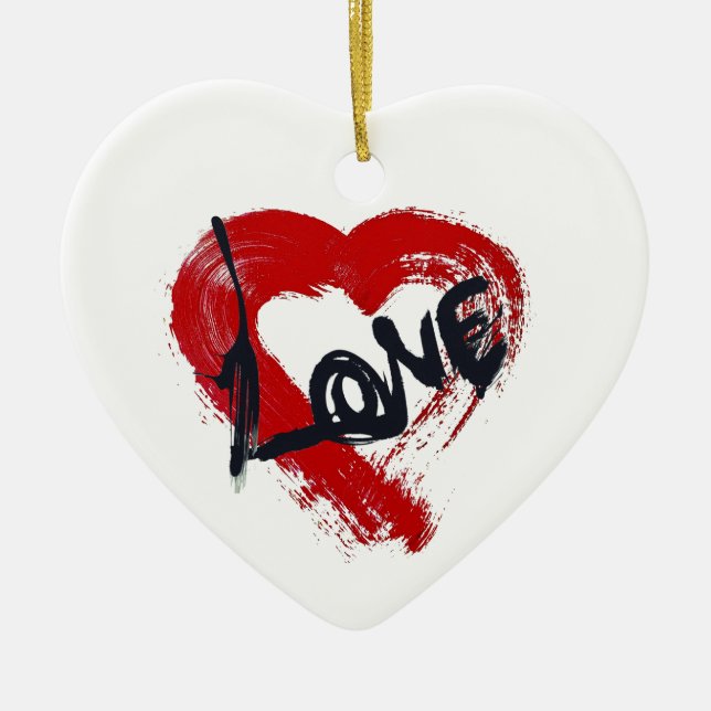 Kärlek Hearts Ornament (Framsidan)