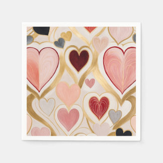 Kärlek Hearts Pappersservett