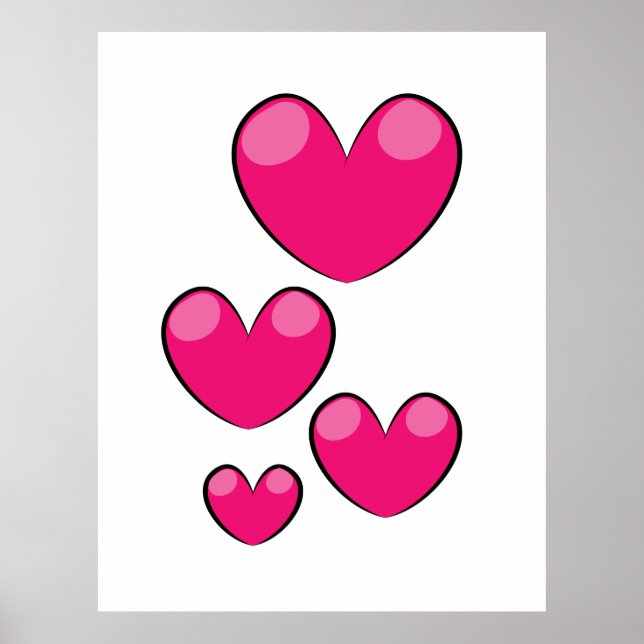 Kärlek Hearts Poster (Framsidan)