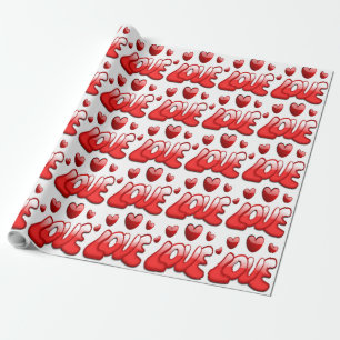 KÄRLEK HEARTS PRESENTPAPPER
