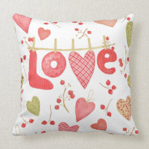 Kärlek Hearts Retro Valentine Day Gift Mönster