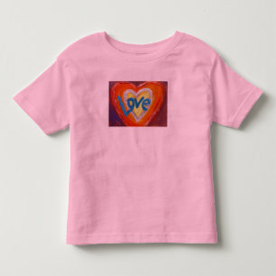 Kärlek Hearts Ripple Inspirational Ord Art T-Shirt