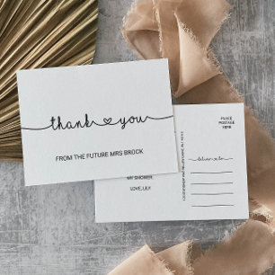 Kärlek Hearts Simple Möhippa Bröllop Tack Vykort