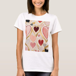 Kärlek Hearts T Shirt