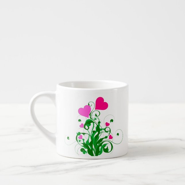 Kärlek Hearts Träd Espressomugg (Vänster)