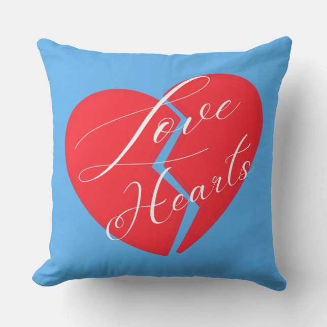 Kärlek Hearts Valentine Kudde (Framsida)