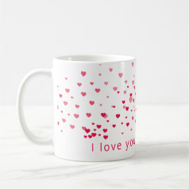 Kärlek Hearts Valentine Personlig Anpassningsbar Kaffemugg