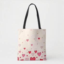 Kärlek, Hearts, Valentineser, Bröllop - Tote Bag Tygkasse