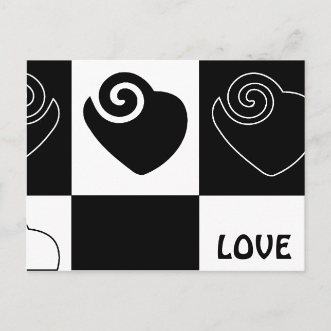 KÄRLEK Hearts Vykort (Framsida)