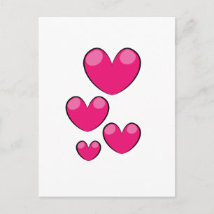 Kärlek Hearts Vykort
