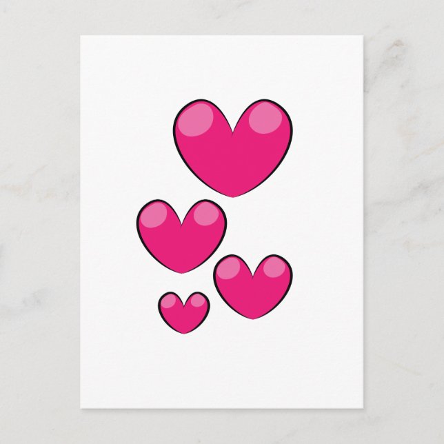 Kärlek Hearts Vykort (Framsida)