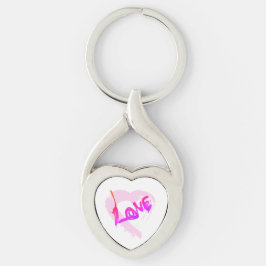 Kärlek Hearts Zipper Charm Nyckelring