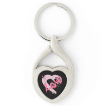 Kärlek Hearts Zipper Charm Nyckelring