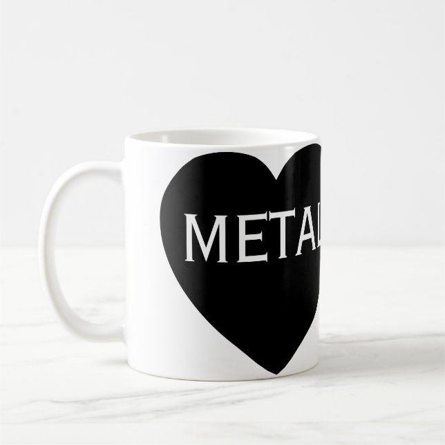 Kärlek Heavy Metall Kaffemugg (Vänster)
