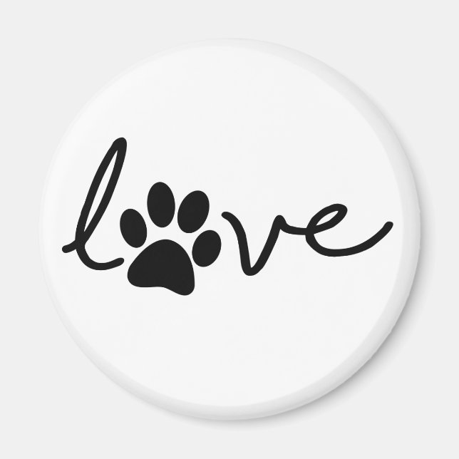 Kärlek. Heder till katten poten. Dierendag. Magnet (Framsidan)