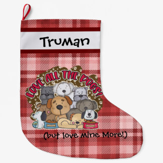 Kärlek hela hundar stor julstrumpa