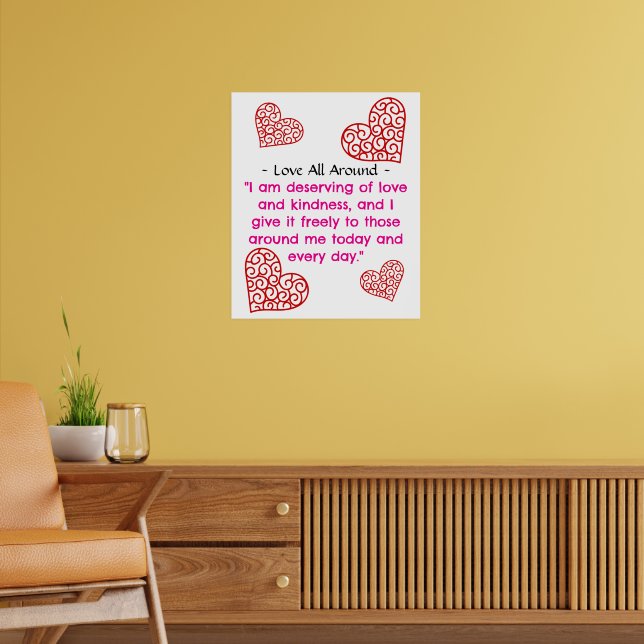 Kärlek hela runt poster (Vardagsrum 2)