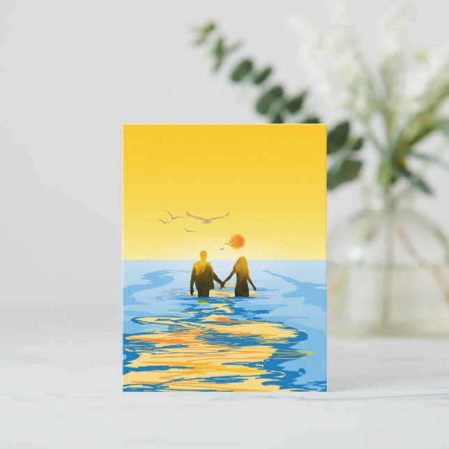 Kärlek Helg Vykort (Stående Fram)