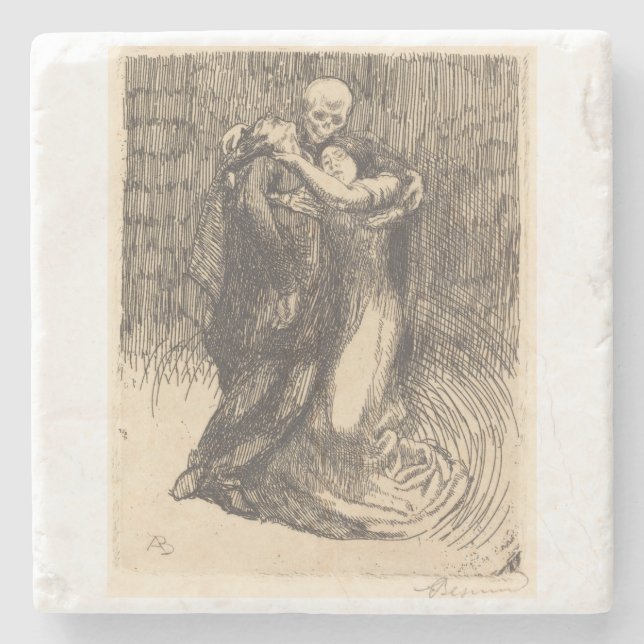 Kärlek helgad (av Paul-Albert Besnard) Stenunderlägg (Framsidan)