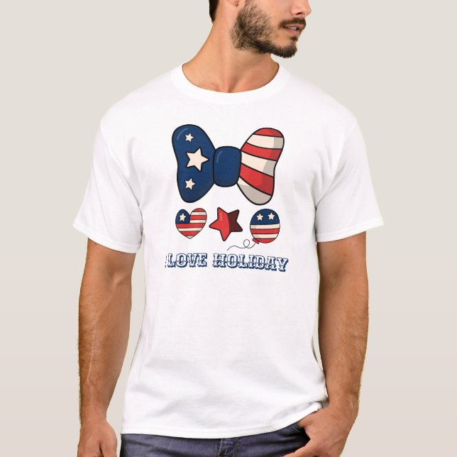Kärlek Helgdag, amerikansk Vintage T Shirt (Framsida)