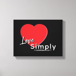 Kärlek, helt enkelt inspirerad av 1 korintianer 13 canvastryck