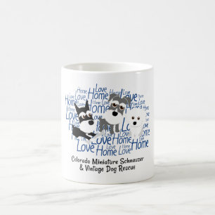 Kärlek hem - Schnauzervitmugg Kaffemugg