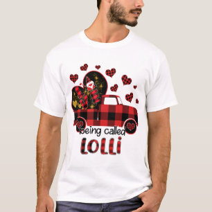 Kärlek heter Lolli Red Lastbil Gnome Valentine T Shirt