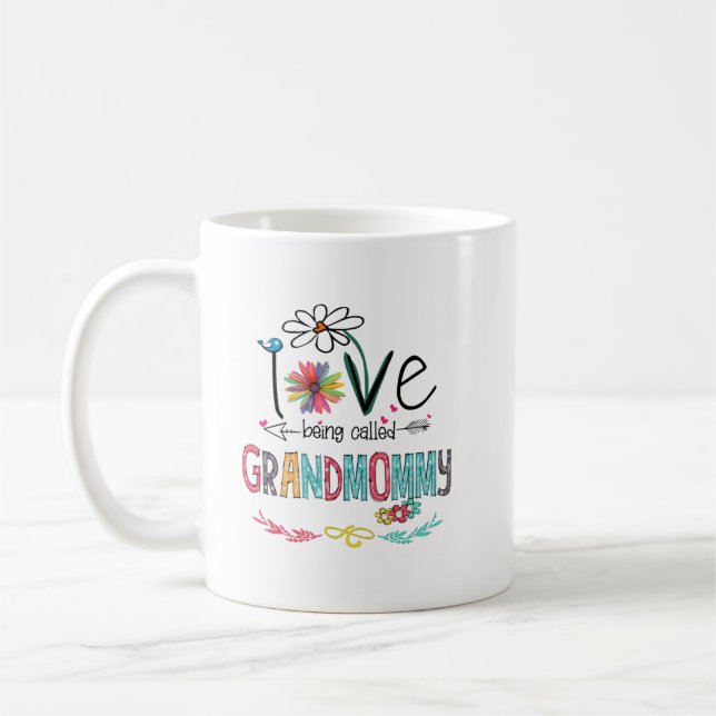 Kärlek heter mormmammskjorta kaffemugg (Vänster)
