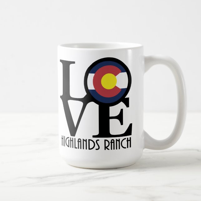 KÄRLEK Highlands Ranch Colorado 15 oz Kaffemugg (Höger)