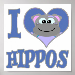 kärlek hippos poster