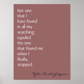 "Kärlek hittade mig" Skriv ut Poster