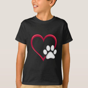 Kärlek Hjärt Hund Tass Alla Hjärtans Dag Hund Älsk T Shirt