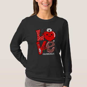Kärlek Hjärt Stetoskop Dialys Sjuksköterska Liv Va T Shirt