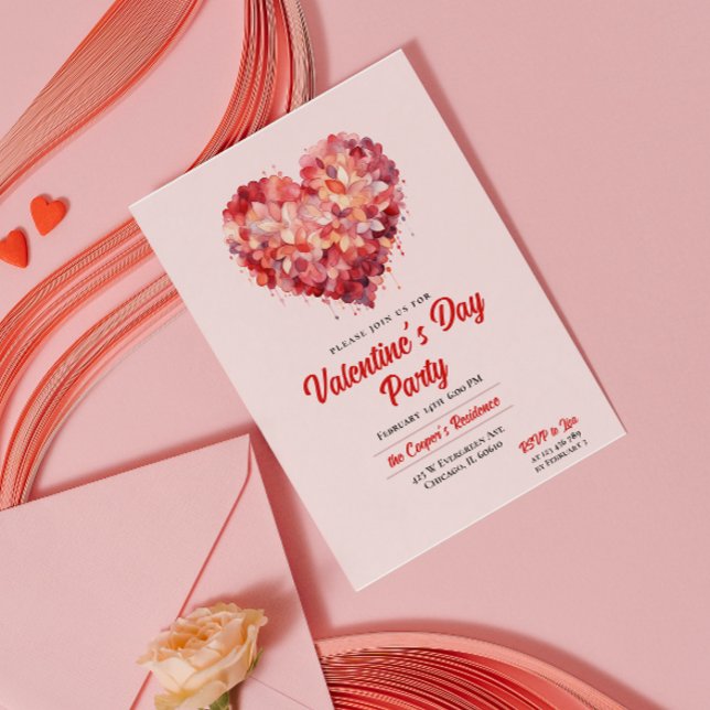 Kärlek | Hjärta | Alla hjärtans dag Party Inbjudningar (Skapare uppladdad)