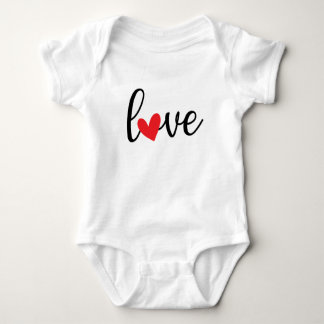 Kärlek hjärta baby bodysuit – Söt kärlek baby outf T Shirt