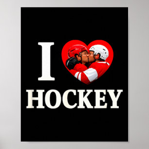Kärlek hjärta gay hockey galen gay pride parad ge poster