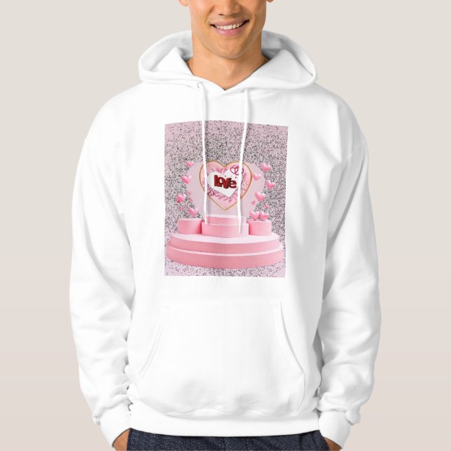Kärlek hjärta hoodie (Framsida)
