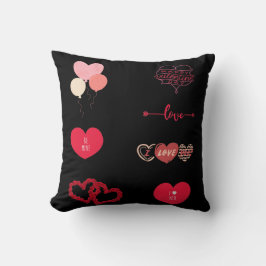 Kärlek hjärta och valentineser kudde